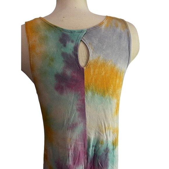Jamie & Layla Tie Dye Sun Dress Sz Medium Womens Soft Light Sleeveless - Picture 3 of 10